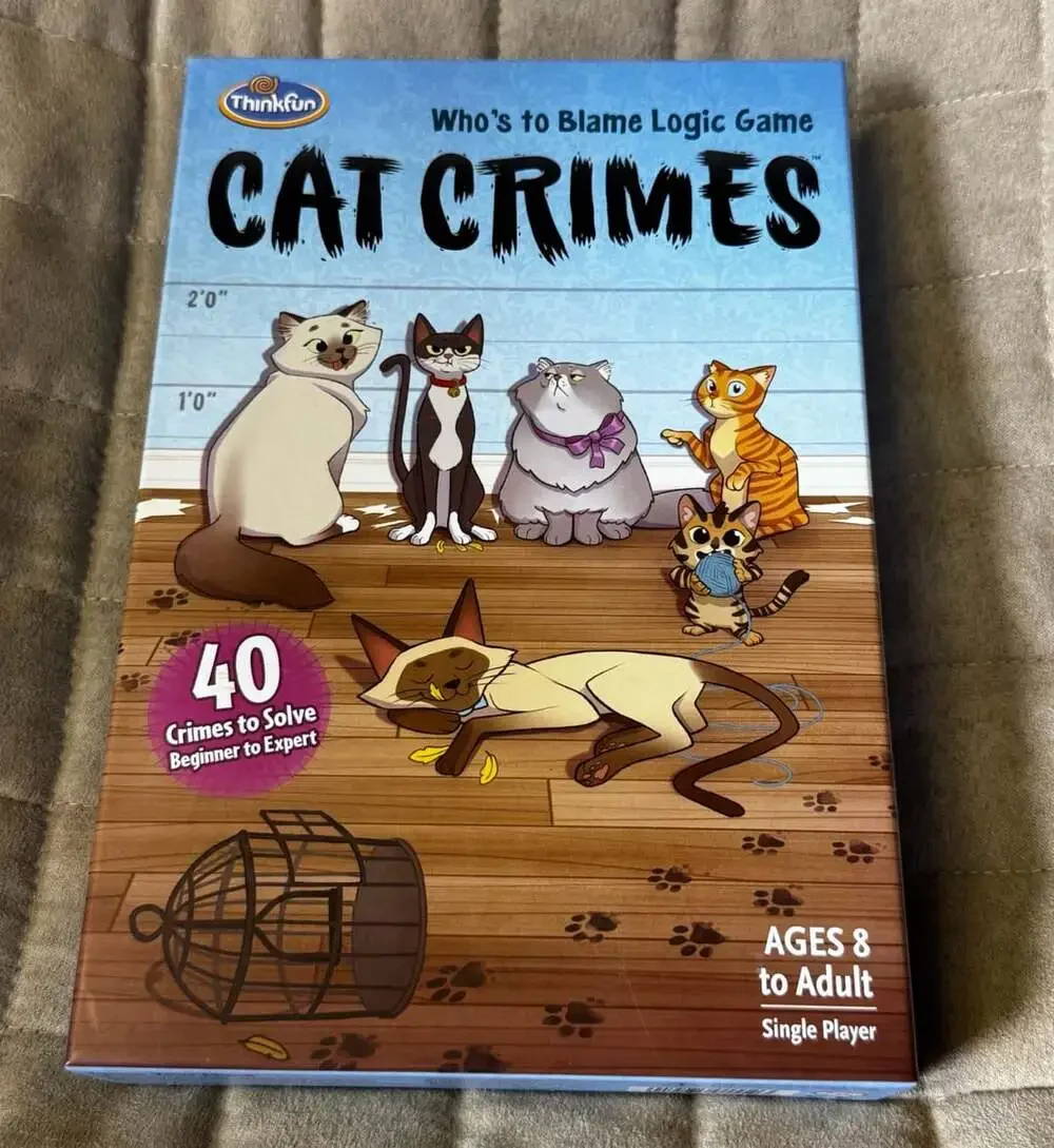 Thinkfun Cat Crimes Who's To Blame Logic Game Board Game Single Player